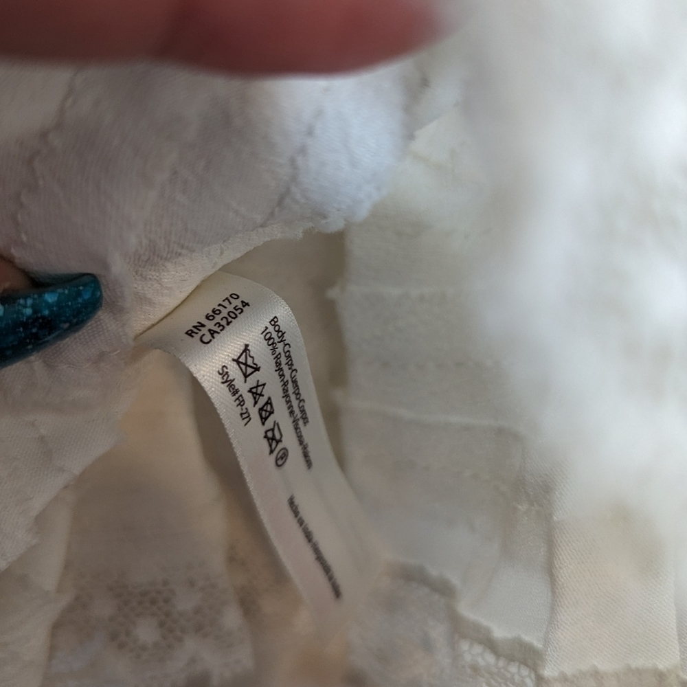 FP One White Lace Cross Top Neon Straps - Picture 3 of 10
